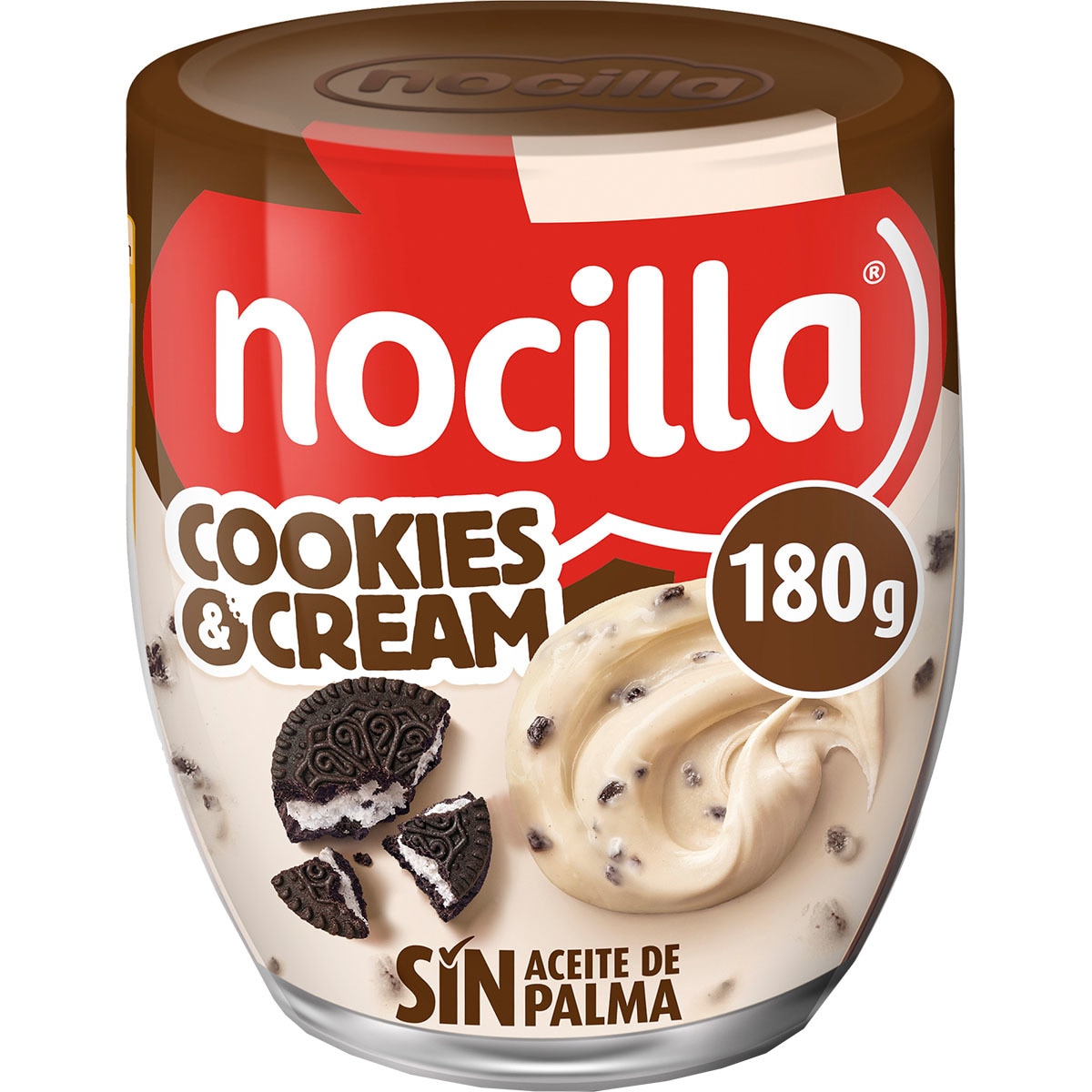 Crema de cookies and cream sin aceite de palma vaso 180 g · NOCILLA ...