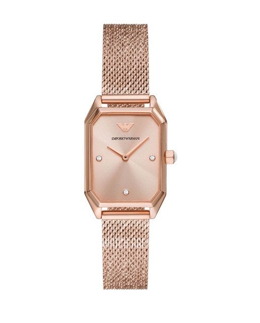 Reloj analógico mujer acero - rosa