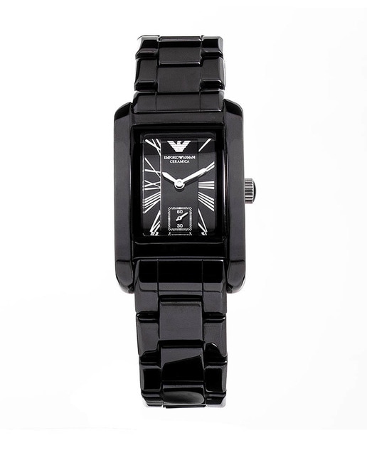 Reloj analógico mujer cerámica - negro