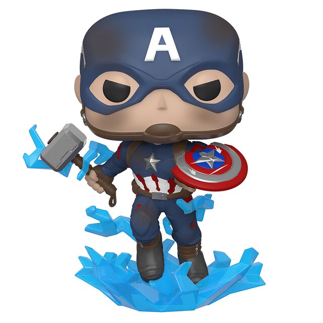 Figura Funko POP Marvel Los Vengadores: Endgame Capitán América Con Mjölnir.
