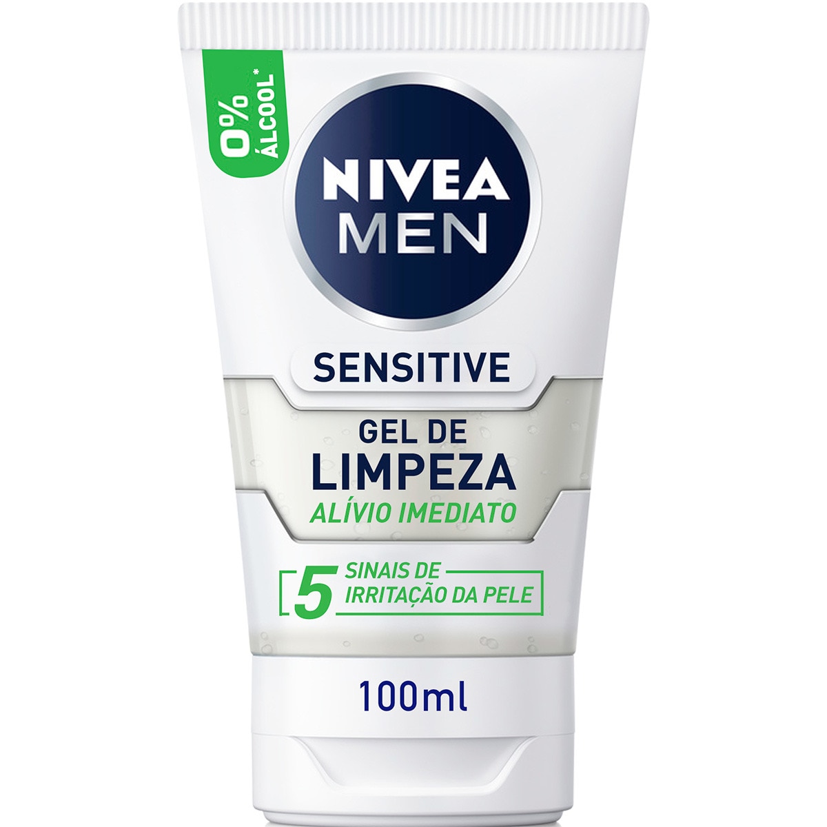 Gel de Limpeza de Rosto Sensitive embalagem 100 ml · Nivea