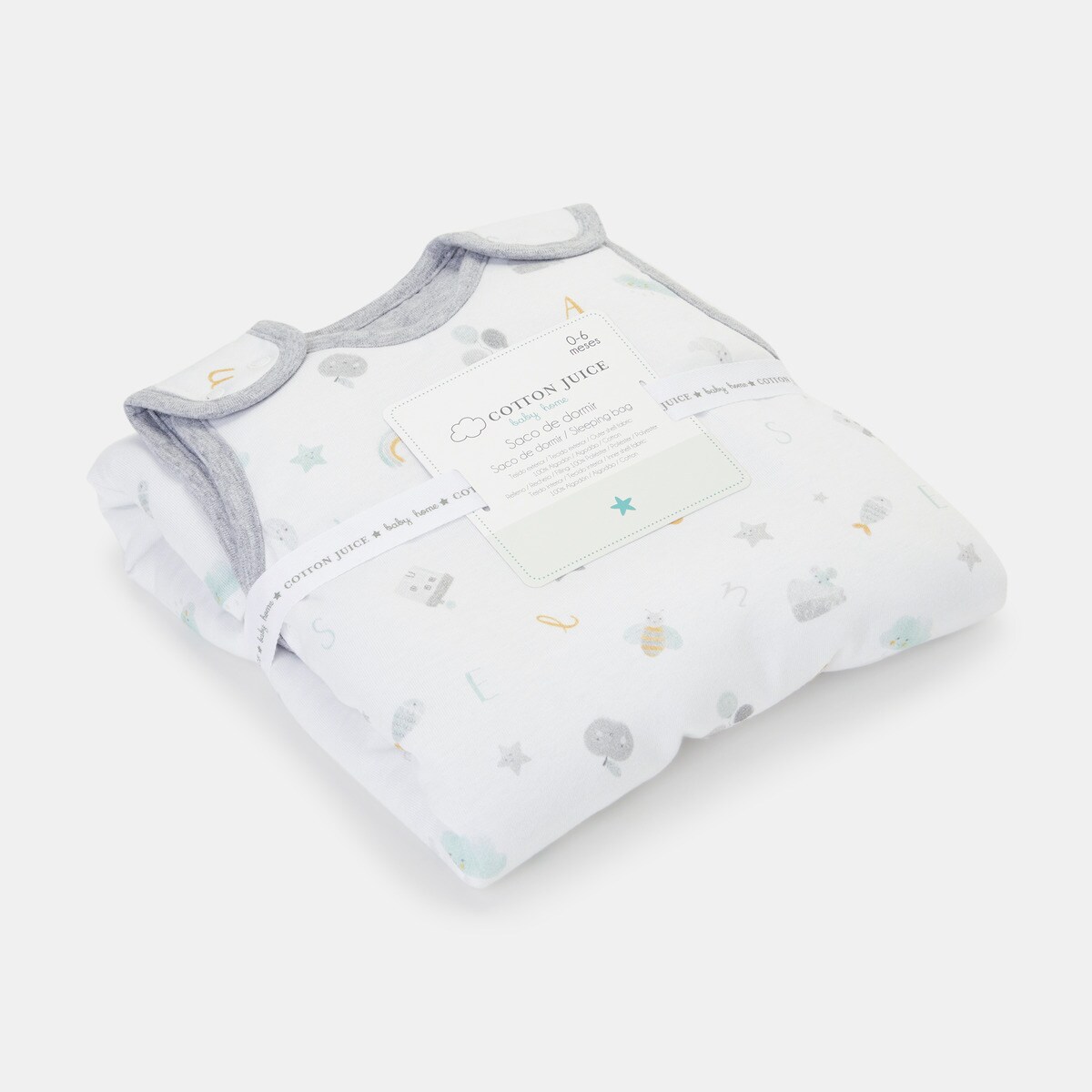 Saco de Dormir Abecedário Tog 2.5 (Disponível em Várias Medidas) Cinzento-3