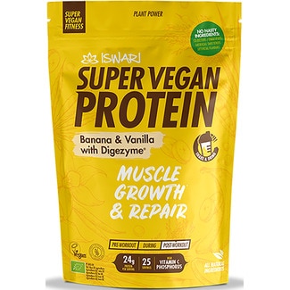 Proteina Vegan de Banana e Baunilha Bio embalagem 400 g