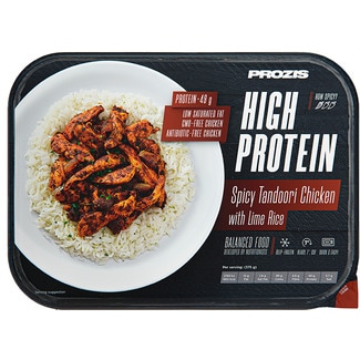 Prozis Frango Tandoori com Arroz High Protein embalagem 375 g