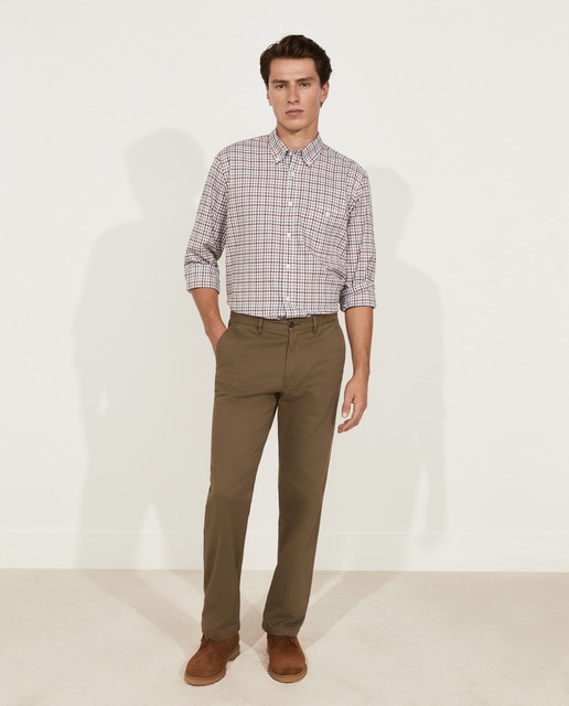 Chino de hombre Essential tradicional algodón elastómero