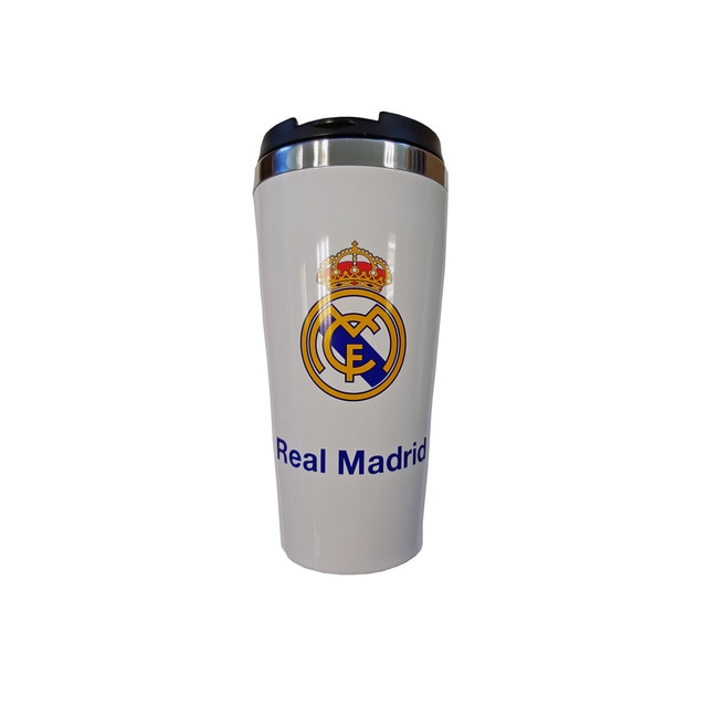 Bote termo Real Madrid C.F. blanco.