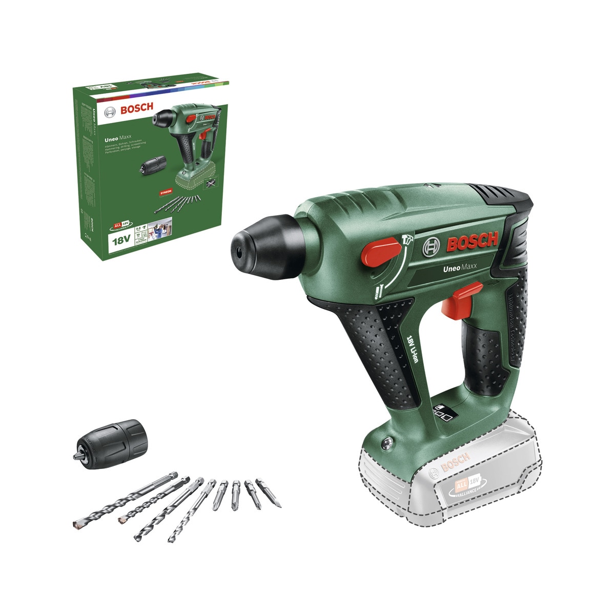 Bosch - Taladro Percutor a Batería 18 V Uneo Maxx 18 Li (sin batería).