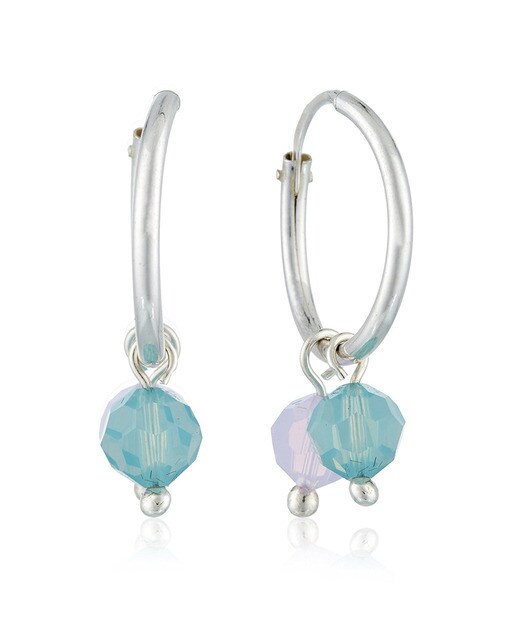 Pendientes Arete  azul y lila