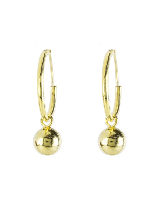 Pendientes Aro Esfera Oro