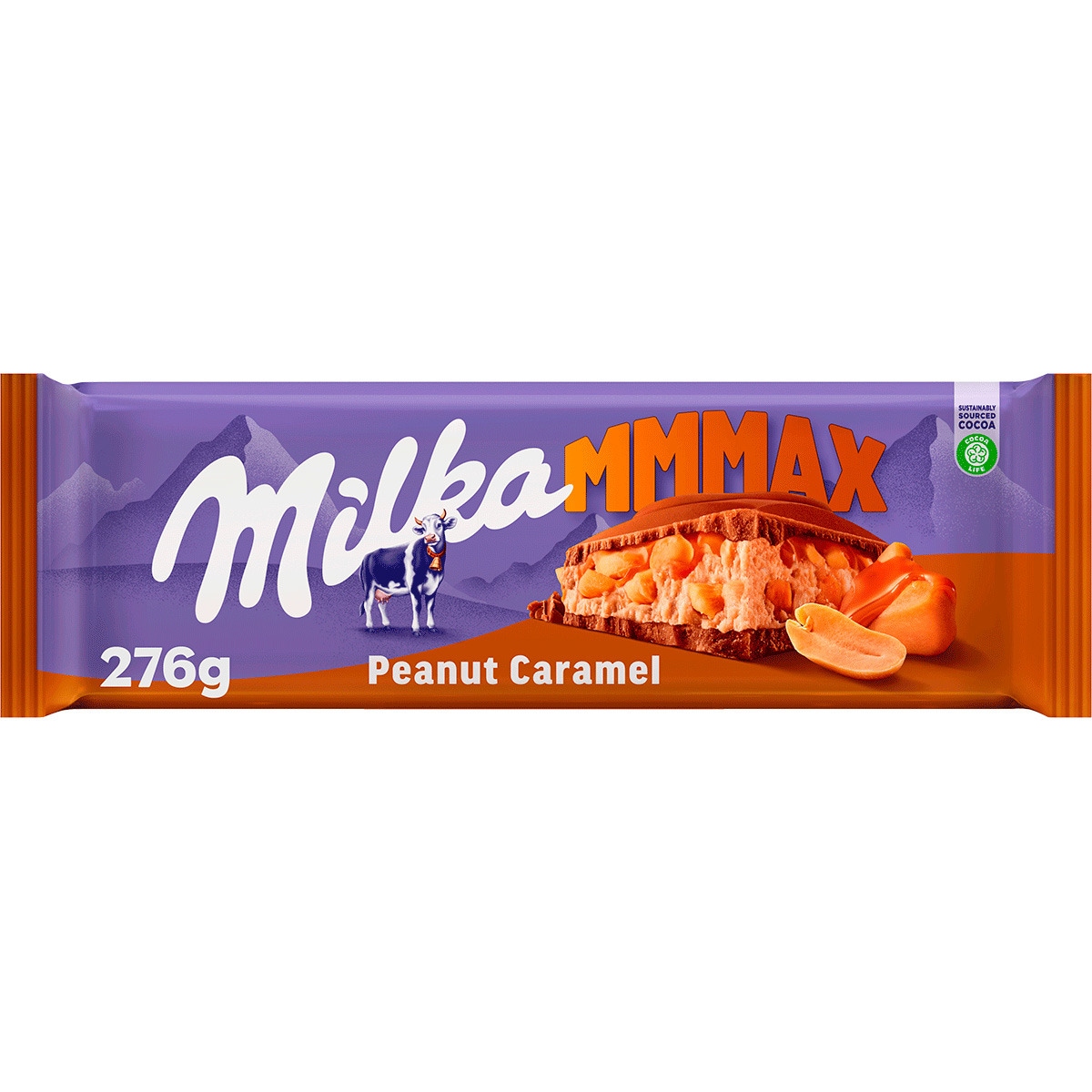 MMMAX chocolate con leche relleno de cacahuetes y caramelo