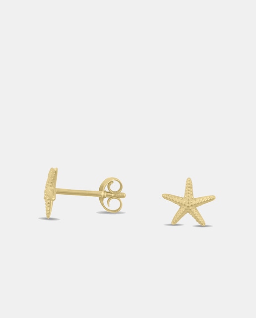 Pendientes Estrella de Mar de oro amarillo