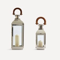 El Corte Inglés Chipre nickel and wood lantern