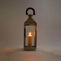 El Corte Inglés Chipre nickel and wood lantern