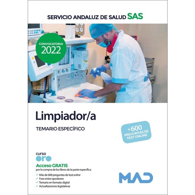 Limpiador/a del Servicio Andaluz de Salud. Temario específico (Tapa blanda)