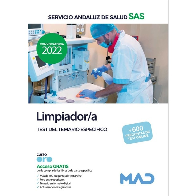 Limpiador/a del Servicio Andaluz de Salud. Test del temario específico (Tapa blanda)