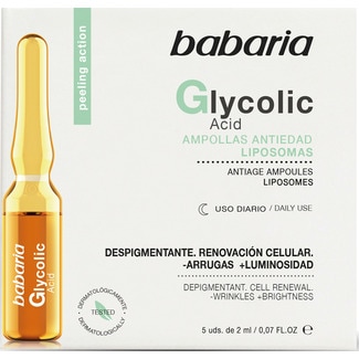 Babaria Ampolas Faciais com Ácido Glicólico embalagem 10 ml