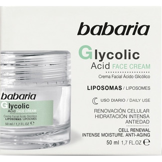 Babaria Creme Facial com Ácido Glicólico embalagem 50 ml