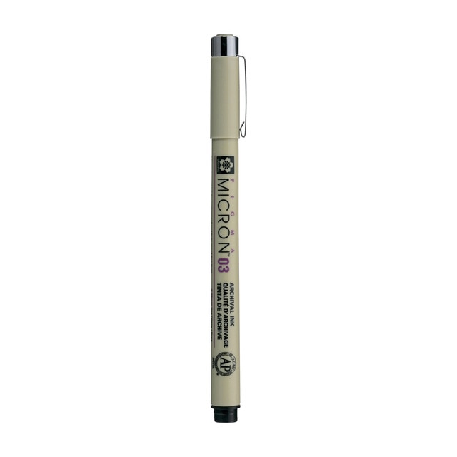 Rotulador puntafina pigma micrón negro 03 Sakura multicolor.