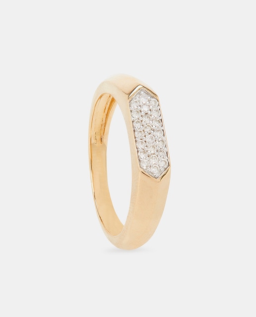 Anillo Classic Diamond de oro y diamantes