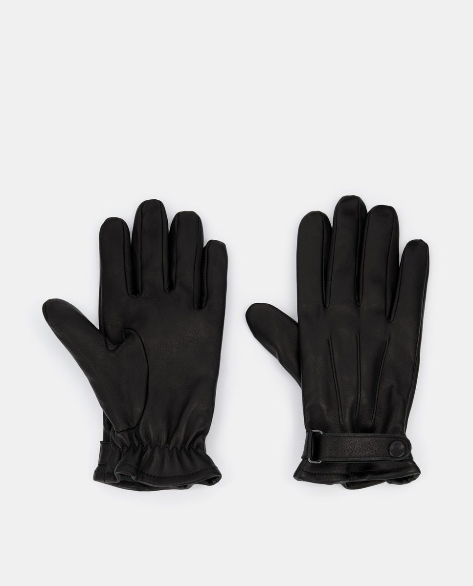 Emidio Tucci - Guantes de hombre piel marrón.