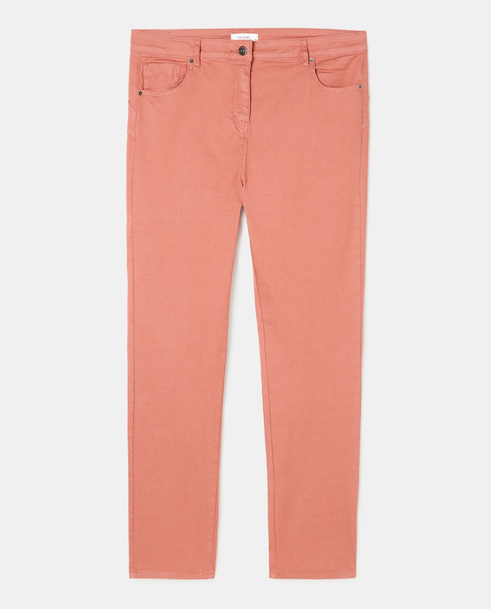 Calças Semi Skinny Push-Up Laranja-4
