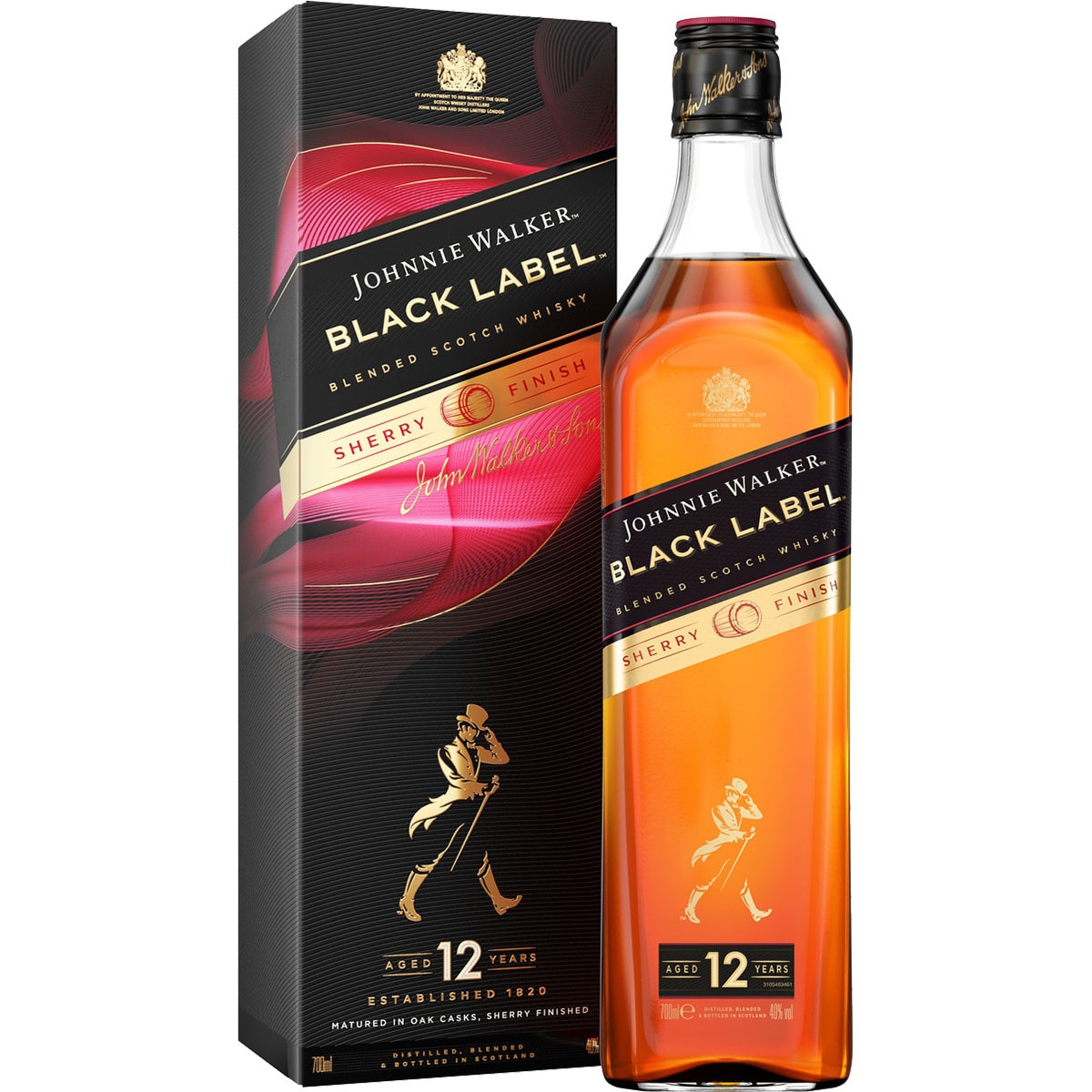 Black Label Sherry Finish whisky escocés 12 años botella 70 cl