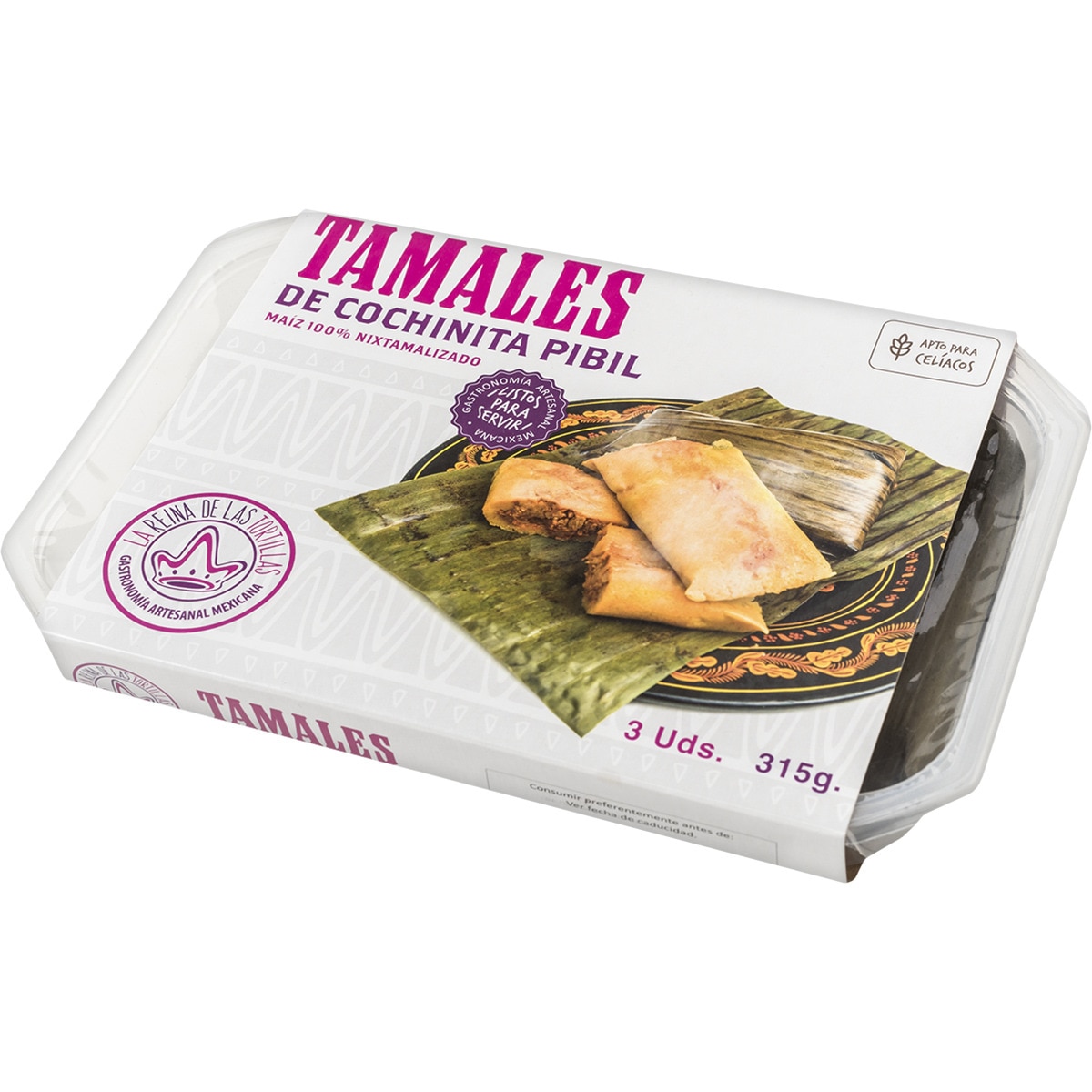 Comprar Tamales de cochinita pibil bandeja 315 g · LA REINA DE LAS