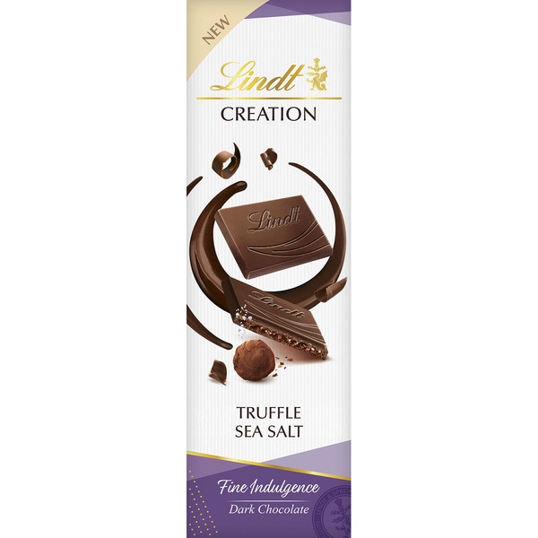 LINDT CREATION chocolate negro con trufa y sal marina tableta 85 g