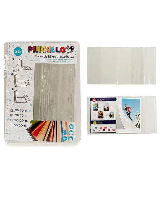 Juego 5 forro de libros autoadhesi 29x53 cm