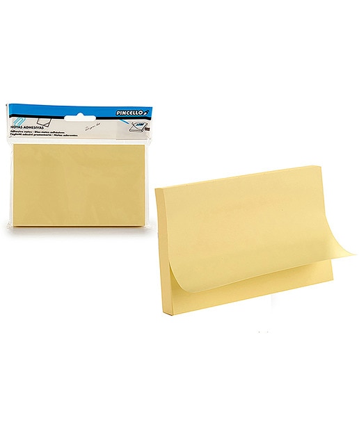 Pack 12 BLOCK NOTAS ADHESIVAS GRANDE AMARILLO 76X127MM