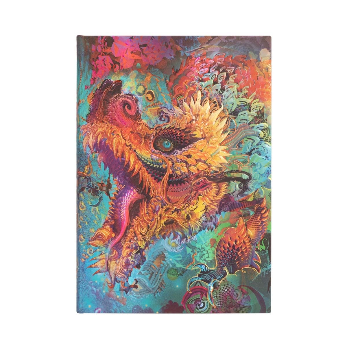 Libreta Midi Liso Cierre con Banda Elástica Dragón Cromático Paperblanks Multicolor