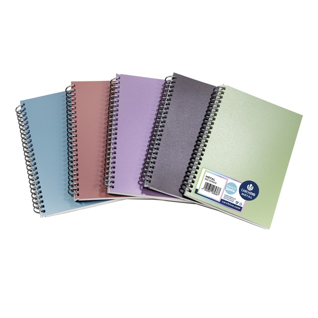 Cuaderno 80 Hojas A5 Cuadrícula Metal Carchivo.