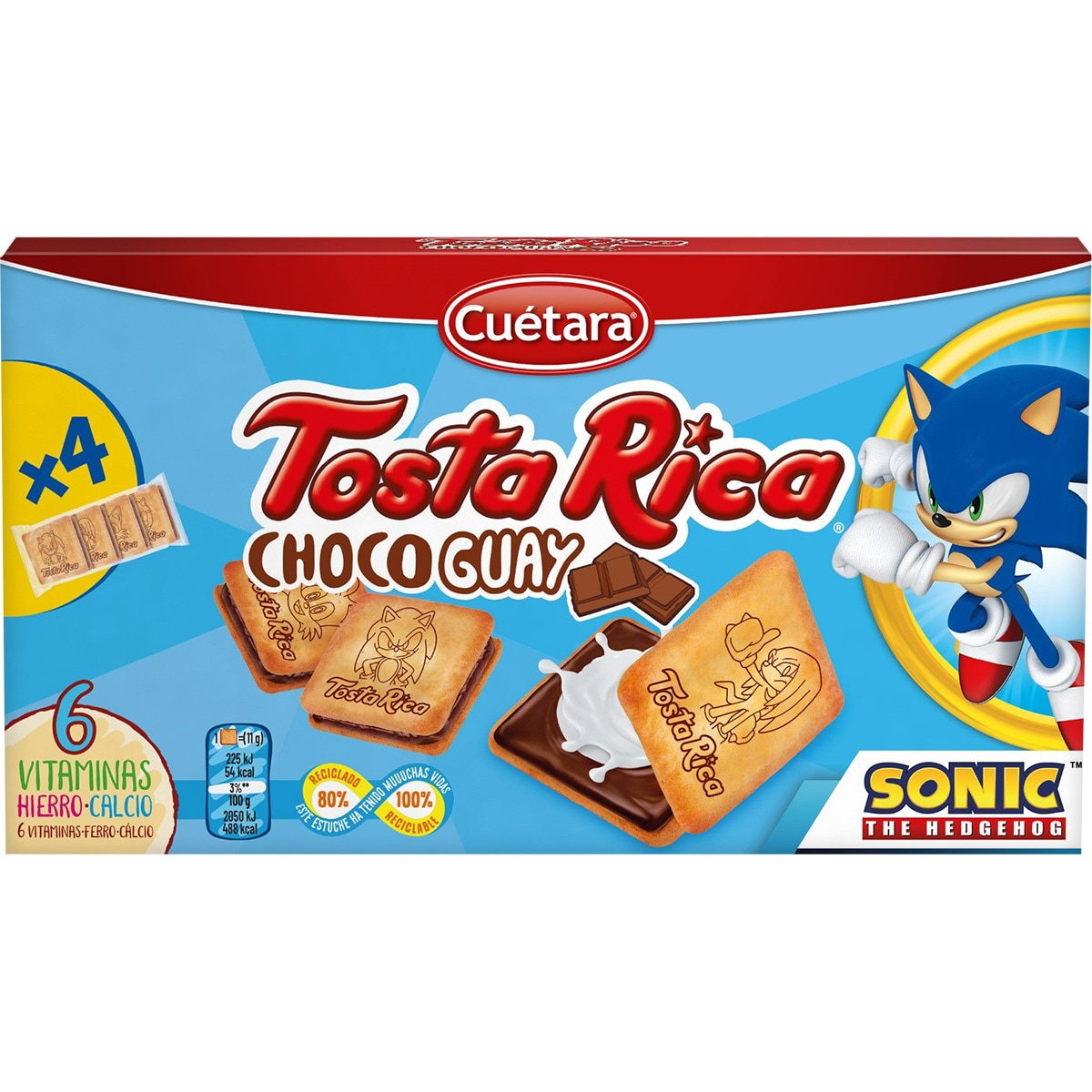 Choco Guay Biscuits With Chocolate And Milk Cream Filling Case 168 G ...