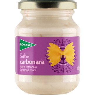 EL CORTE INGLES salsa carbonara frasco 300 g