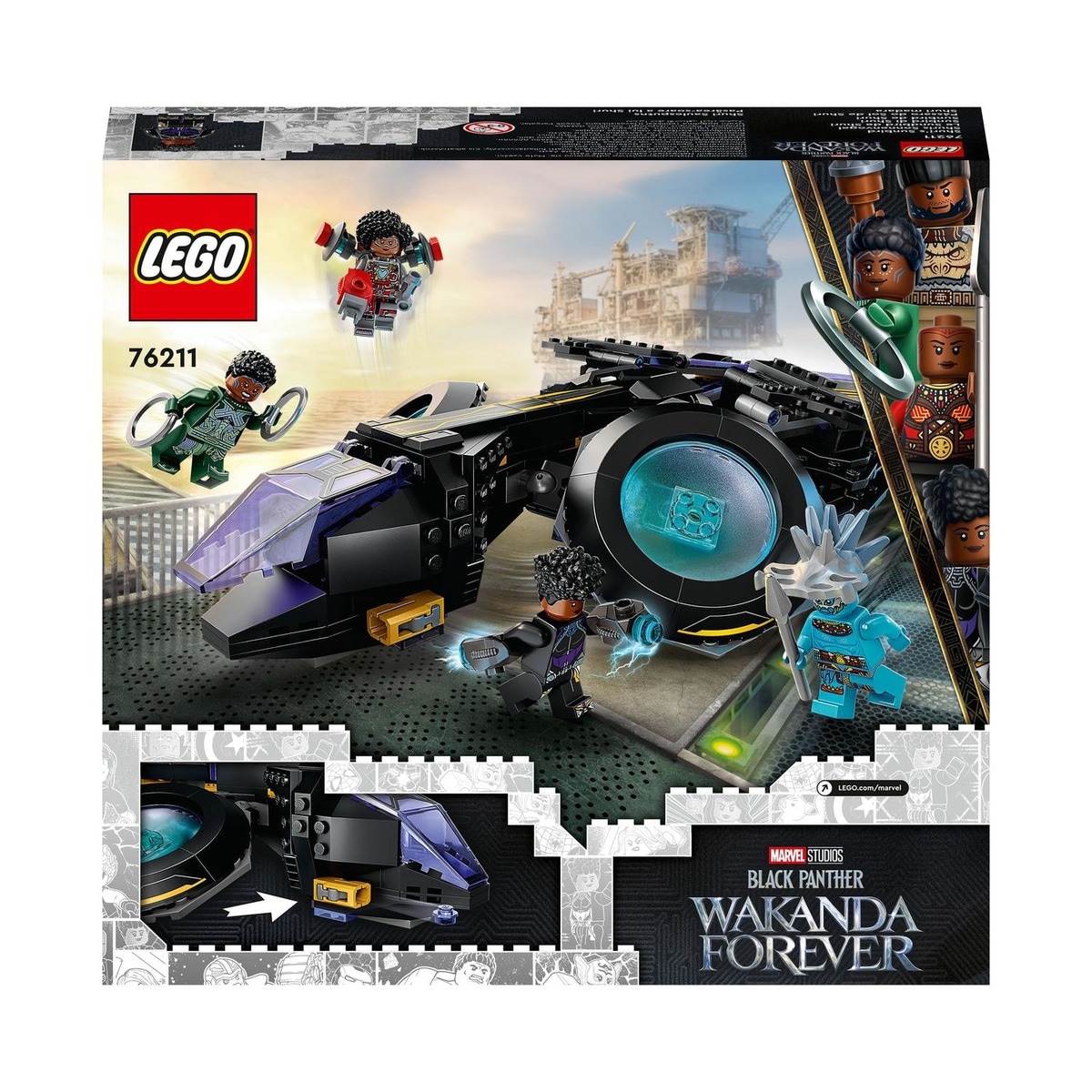 LEGO Marvel Shuri Sunbird Air Plane Black Panther: Wakanda Forever ...