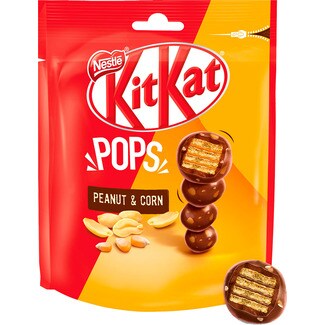 Nestlé Kit Kat Pops Chocolate Leite, Amendoim e Milho embalagem 110 g