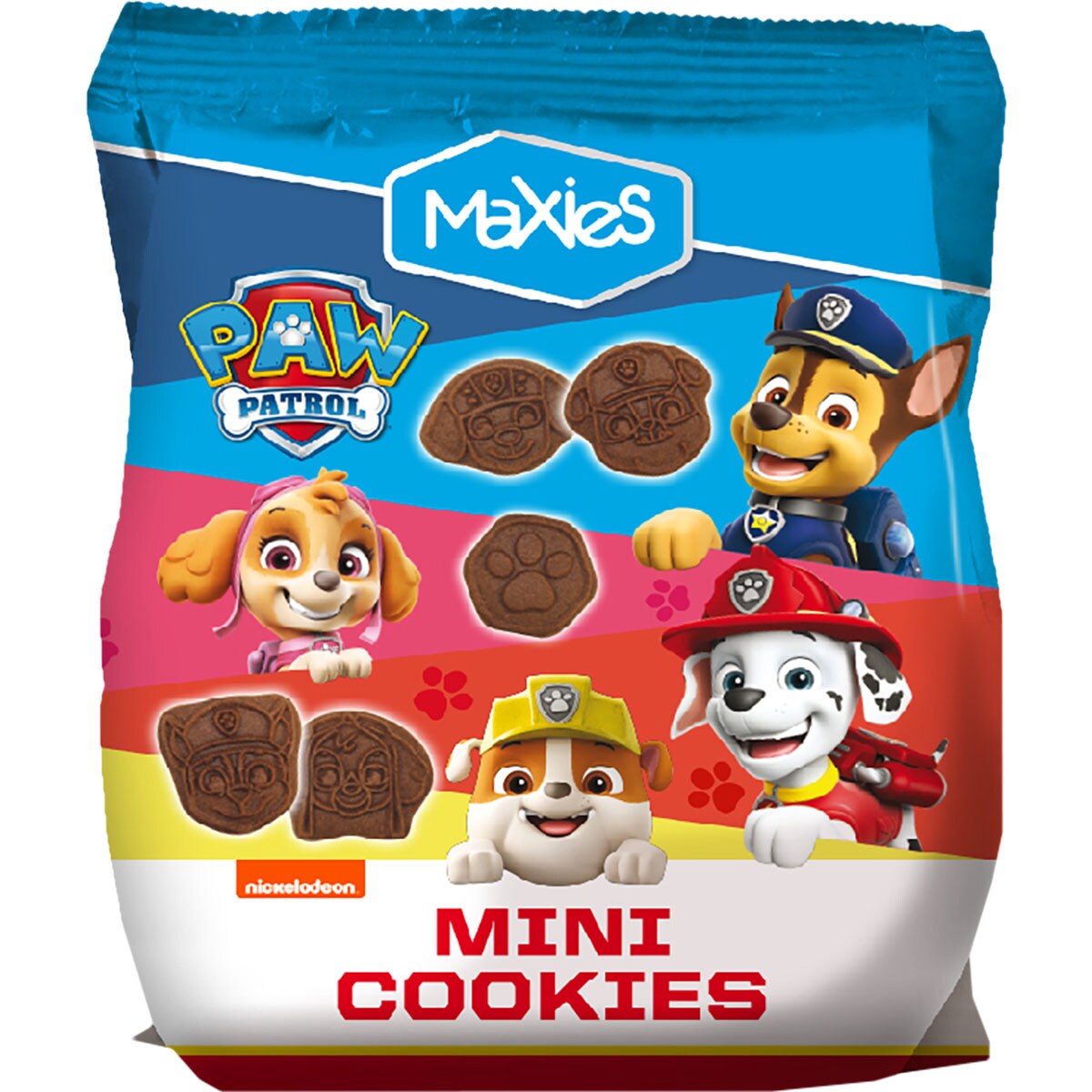 Paw Patrol mini cookies chocolateadas bolsa 250 g · MAXIES