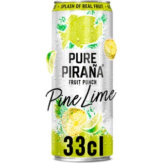 Piranã Hard Seltzer com Álcool Pine e Limon lata 33 cl
