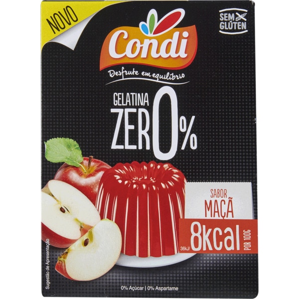 Gelatina de Maçã Zero embalagem 26 g