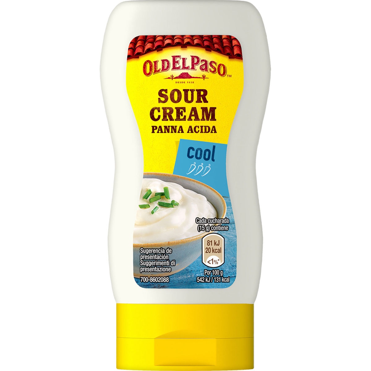 Salsa blanca sour cream panna acida bote 230 g · OLD EL PASO