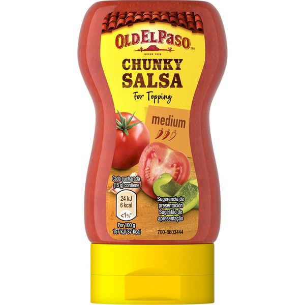 OLD EL PASO salsa chunky for topping bote 238 g