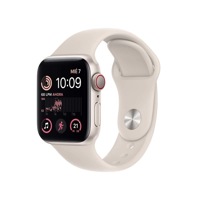 Apple Watch SE GPS + Cellular 40mm con caja de aluminio en blanco