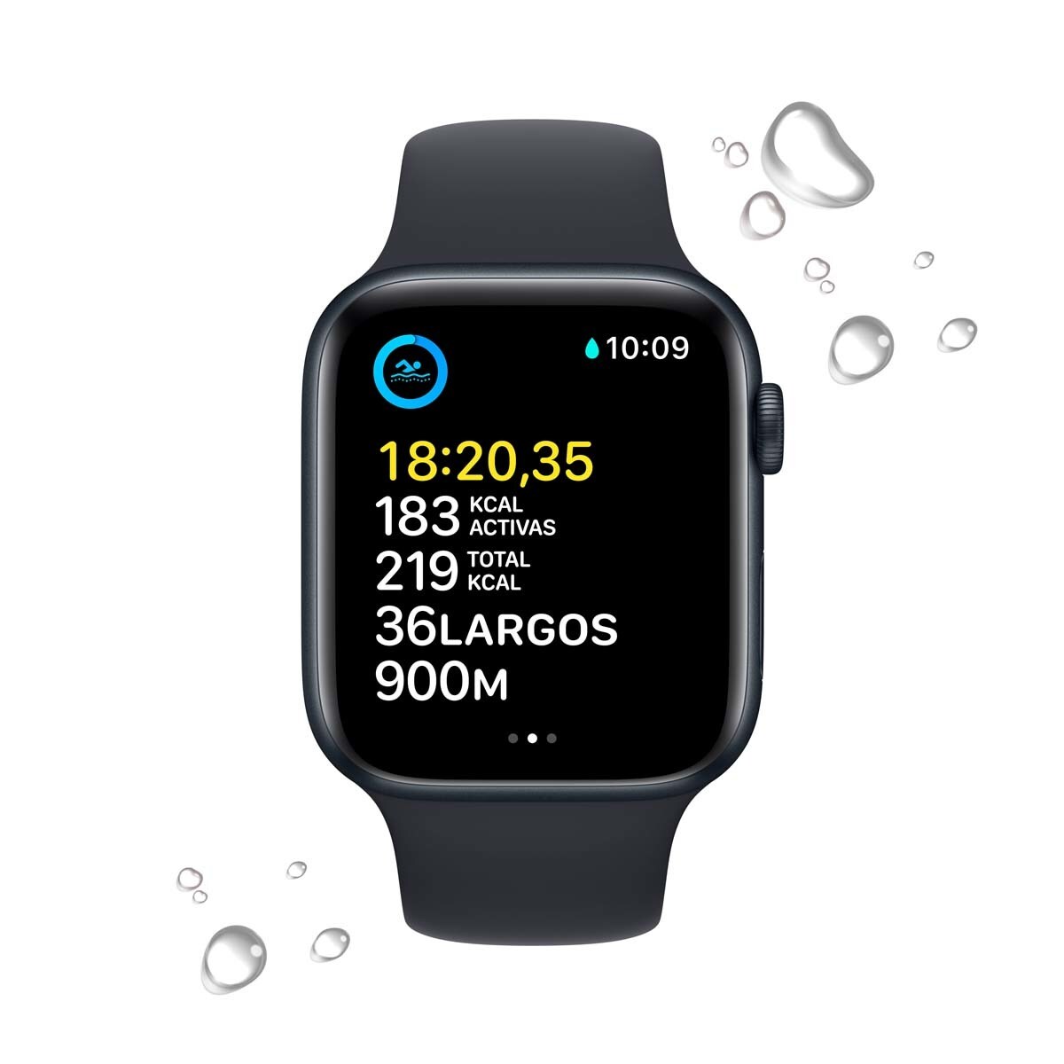 Apple Watch SE GPS 44mm with midnight blue aluminium box and midnight ...