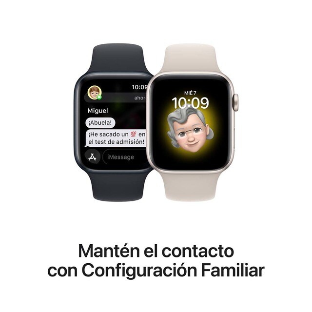 Apple Watch SE GPS + Cellular 44mm con caja de aluminio en color medianoche y correa deportiva