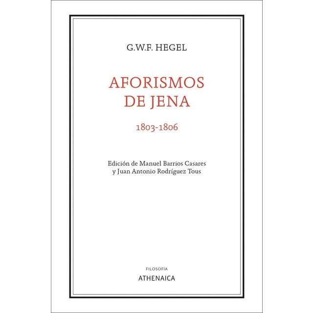 Aforismos de Jena (1803-1806) (Tapa blanda con solapas)
