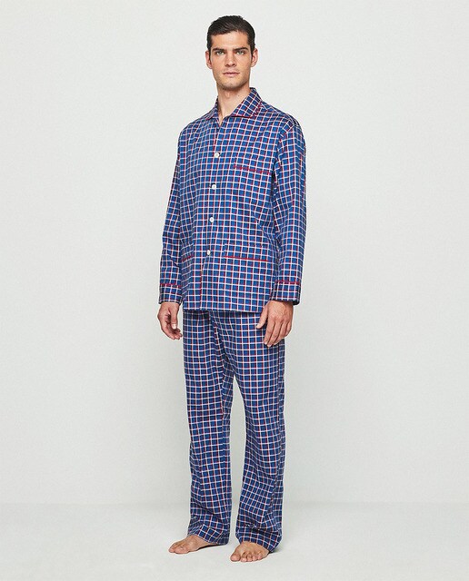 Men's long Oxford check pyjamas · Men's fashion · El Corte Inglés