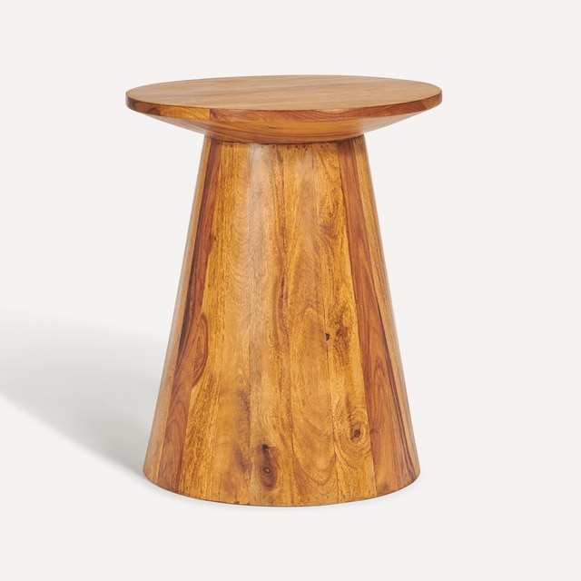 Mesa auxiliar redonda de madera de palisandro Dylan El Corte Inglés