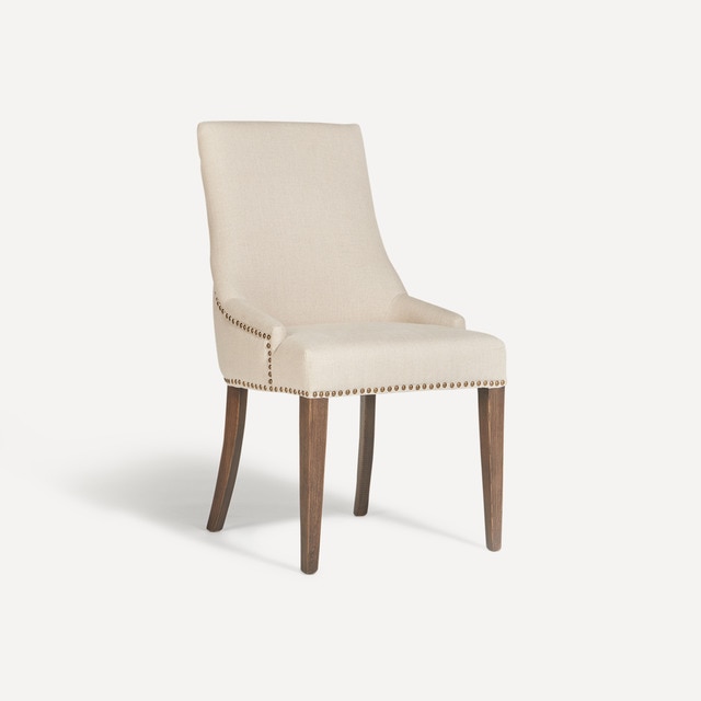 Sillón de comedor tapizada en lino Olivia El Corte Inglés