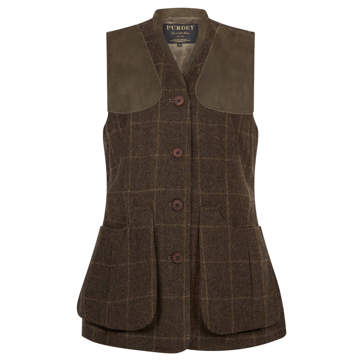 Imagem 0 de Colete de Atirador de Mulher Check Loden Shooting