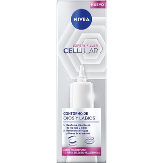 NIVEA Expert Filler Cellular anti-ageing eye and lip contour tube 15 ml with pure folic acid + 2 types of hyaluronic acid